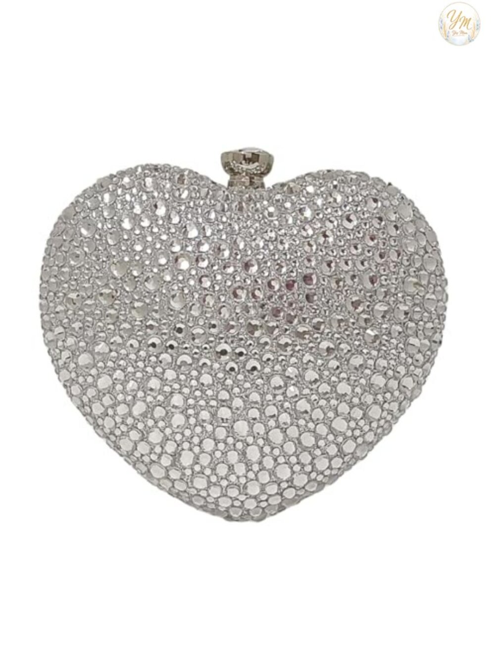 Heart Shape Rhinestone Clutch Evening Bag Wedding Party Mini Purse
